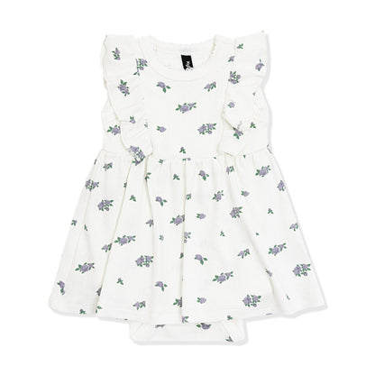 Pointelle Bodysuit Dress in Spray Rose
