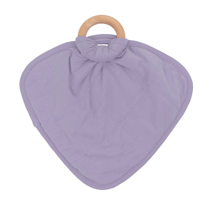 Lovey in Taro with Removable Wooden Teething Ring
